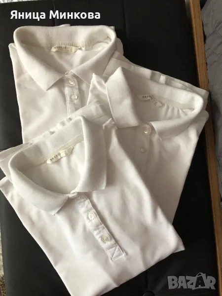  3 броя бели блузи с яка Breeze, размер 164 см, снимка 1