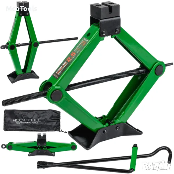 Механичен крик тип жаба 2.5 тона, 115-400 мм, ROCKFORCE, снимка 1