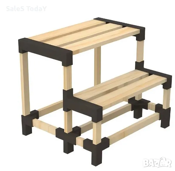 Помощно стъпало, за кухня, баня или килер, двойно, 38*39*38см, снимка 1