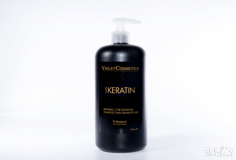 Професионален шампоан за изтощена и третирана коса с Кератин и масло от Макадамия - 1000мл., снимка 1