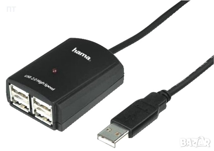 USB 2.0 разклонител HAMA / USB 2.0 Hub HAMA, снимка 1