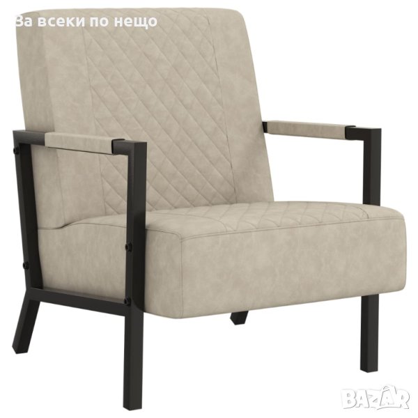 Фотьойл, сив, изкуствена кожа, снимка 1