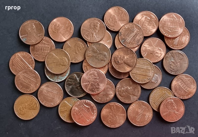 Монети. САЩ . 1 американски цент.35 бр., снимка 1