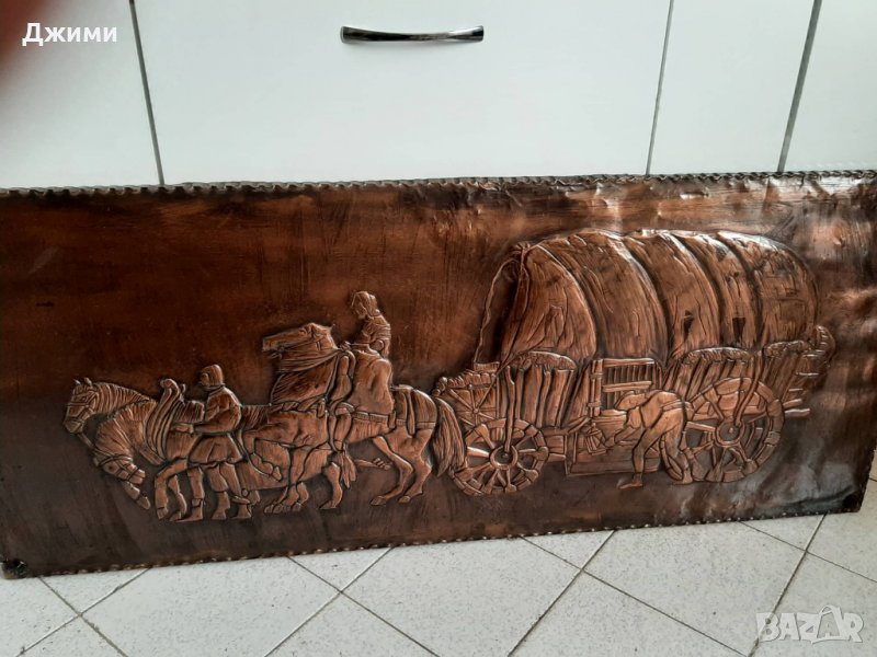 релефна медна картина, снимка 1