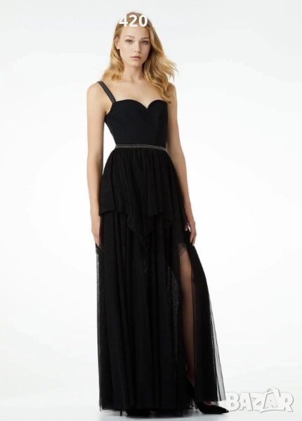 Елегантна дълга черна рокля LIU•JO, снимка 1