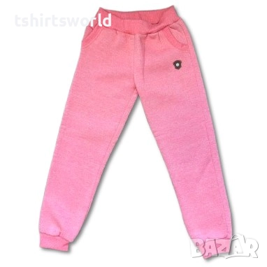 Нова детска ватирана долница в розов цвят (корал), снимка 1