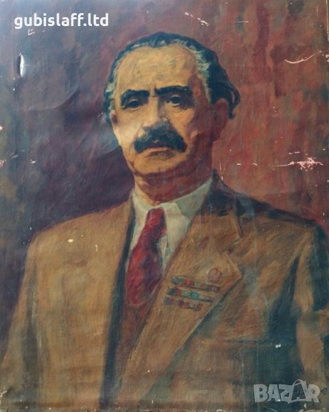 Картина, портрет на Г. Димитров, худ. Г. Арсов, 1975 г., снимка 1