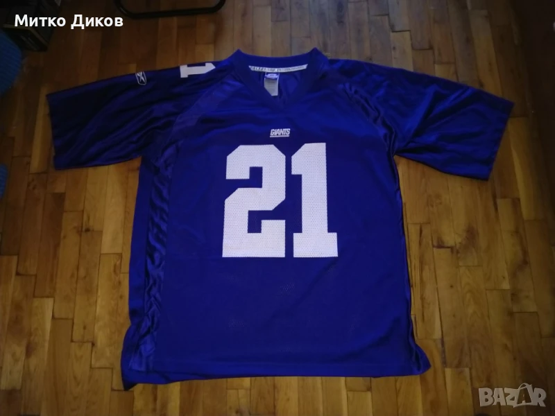 Tiki Barber #21 NFL New York Giants Reebok тениска маркова амер.футбол размер Л, снимка 1