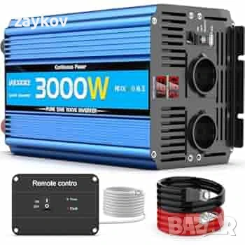 Pure Sinus конвертор 12 V 220 V 3000 W 6000 W/Трансформатор на напрежение, снимка 1