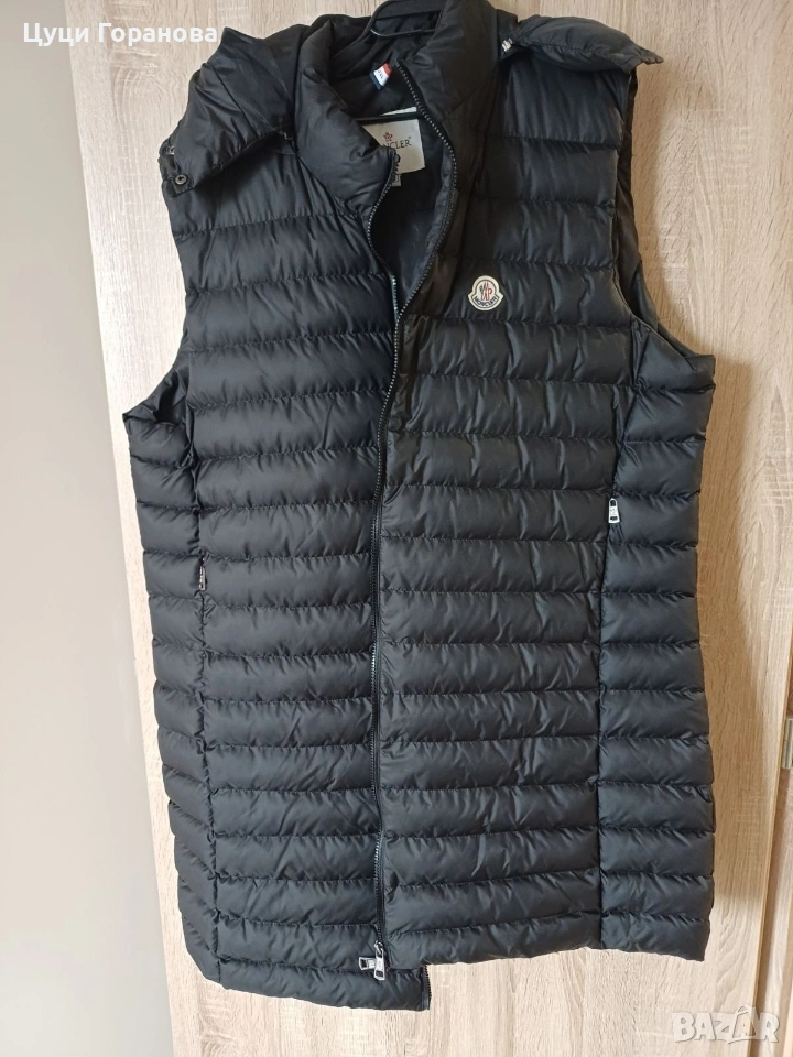 Голям развер дамски елек пух с качулка, снимка 1