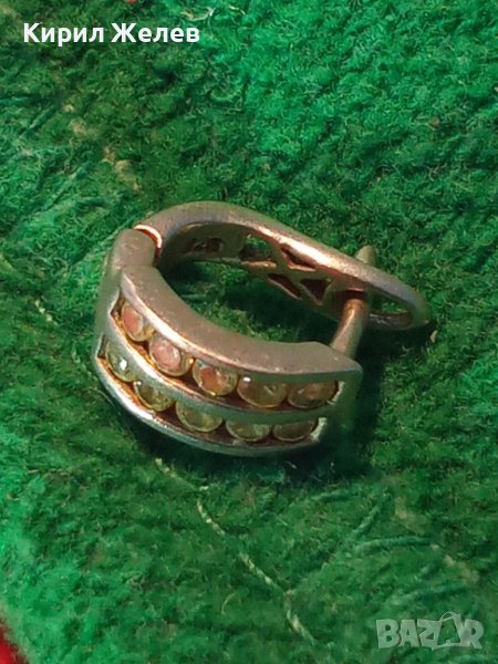 РАЗКОШНА АНГЛИСКА СКЪПОЦЕННА СРЕБЪРНА РЕТРО ОБЕЦА СРЕБРО 925 с ИСКРЯЩИ ЦИРКОНИ 40137, снимка 1