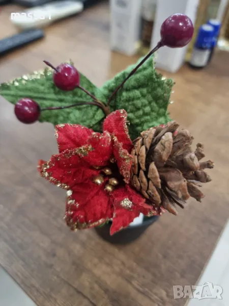 НОВО!!! Саксийка с коледна звезда, снимка 1