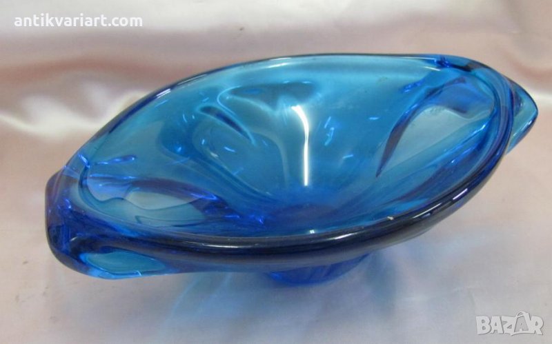 Стара Мурано Кристално Стъкло Масивна Тежка Купа, снимка 1