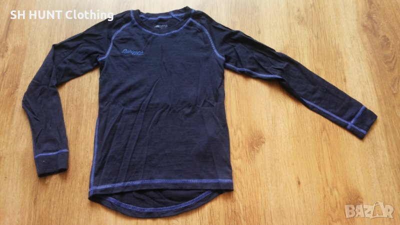 Bergans of NORWAY 70% Merino Wool Thermo Kids 8 г/ 128 см детска термо блуза 70% Мерино Вълна - 411, снимка 1