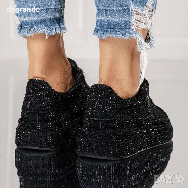 Ефектни Дамски маратонки с камъчета Размер 36 37 38 39 40 номер, снимка 1