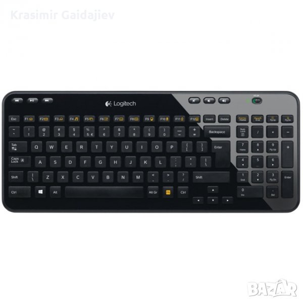 Клавиатура Logitech(DEU) K360, безжична, USB, черна, снимка 1