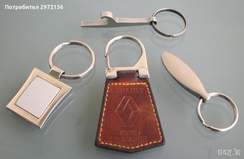 Ключодържатели кожа неръждаема стомана, снимка 1