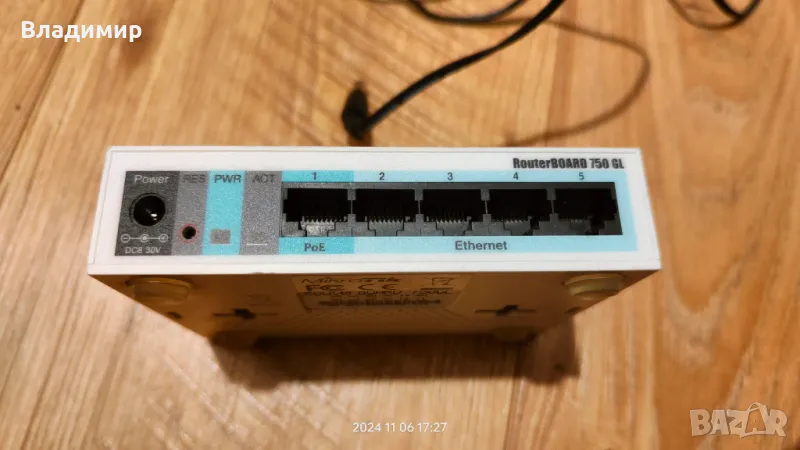 ✅mikrotik routerboard 750 - работи, снимка 1