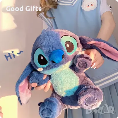 Голяма плюшена играчка Стич, 55см, Пухкав плюшен Стич Lilo Stitch плюшени играчки, снимка 1