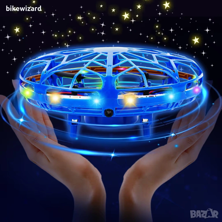 Летяща кълбовидна топка LED играчка за хвърчане мини дрон за деца – многоцветна НОВА, снимка 1