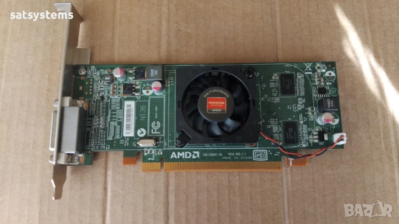 Видео карта AMD Radeon Dell HD 5450 512MB GDDR3 64bit DMS-59 PCI-E, снимка 1