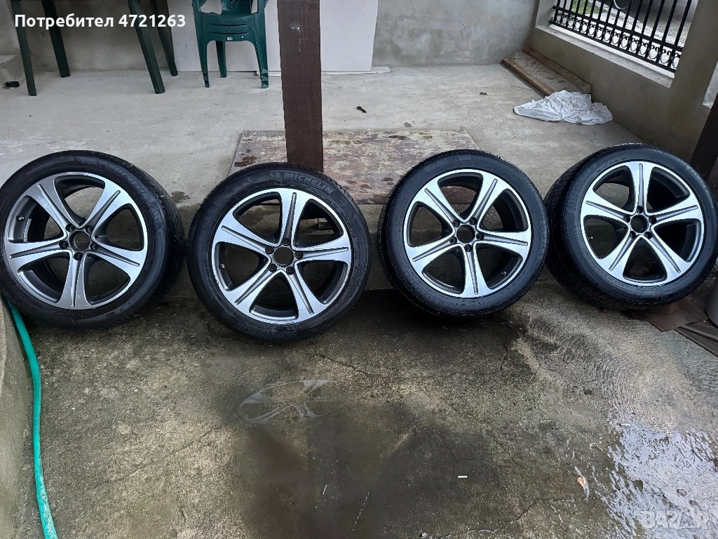 Джанти с гуми в добро състояние 8j*18H2. ET43.  5*112, снимка 1
