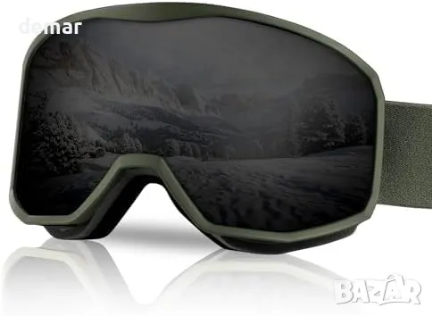 NewBEP очила за ски сноуборд - UV защита, против замъгляване, OTG очила за ски сняг за мъже жени, снимка 1