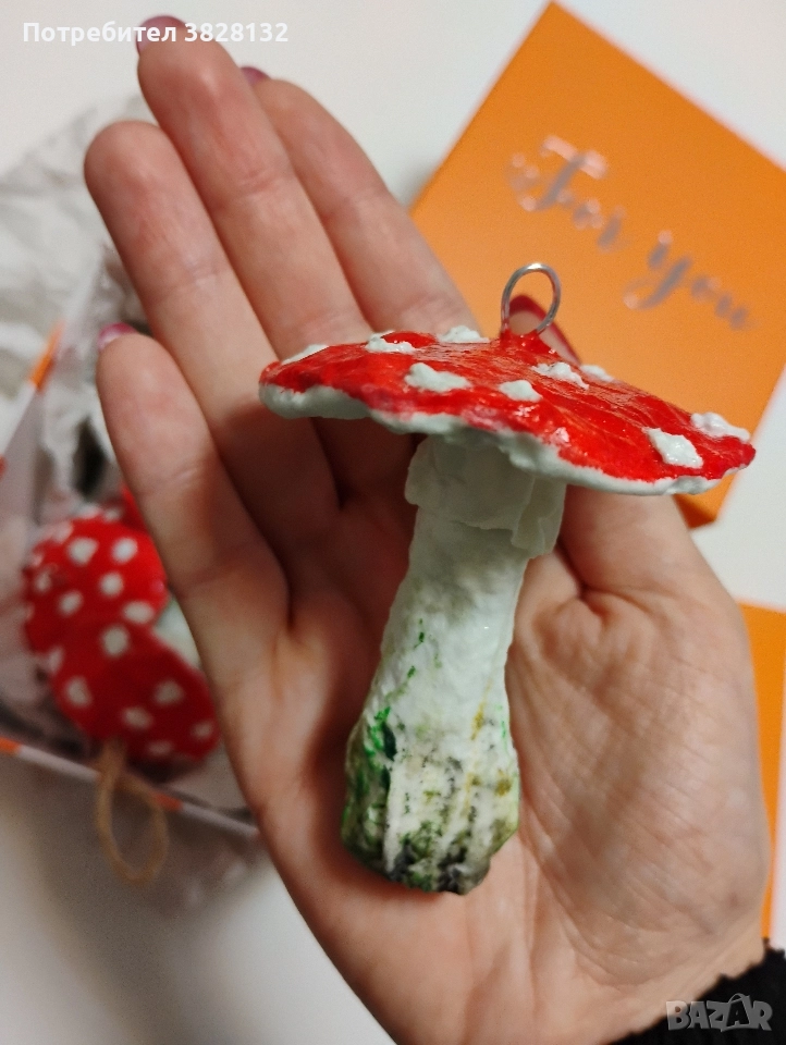 играчки за елха ръчна изработка - гъбки, снимка 1