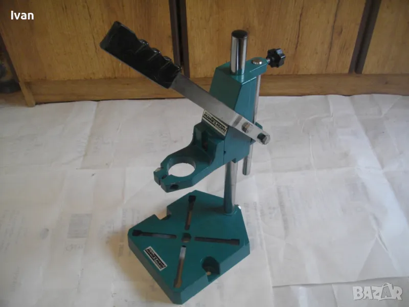 MANESMANN НОВА ОЛЕКОТЕНА АЛУМИНИЕВА ПРОФЕСИОНАЛНА НЕМСКА СТОЙКА ЗА БОРМАШИНА 2,0кг/работен ход 65мм, снимка 1