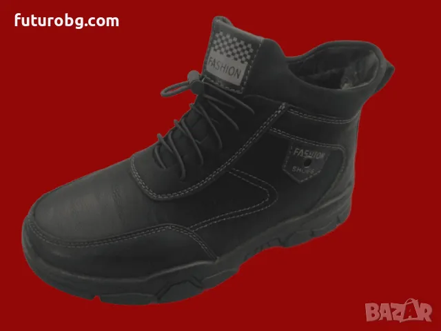 Черни водоустоичиви боти унисекс модел с цип