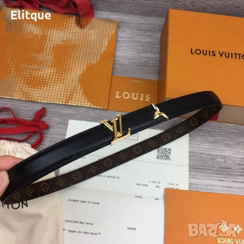колани от естествена кожа в кутия Louis Vuitton , снимка 3 - Колани - 53068009