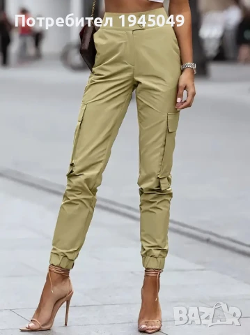 Дамски ежедневни карго панталони - С размер, снимка 9 - Панталони - 51149856