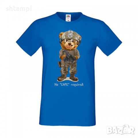 Мъжка тениска  bear No CAPE required,Мече,Меченце,Животно, Играчка,Изненада,Подарък,Повод,, снимка 5 - Тениски - 37293740