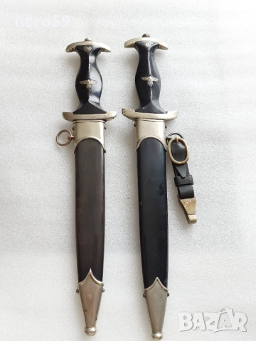 SS кортици два броя/1ва и 2ра емисия WW2 Трети райх/кинжал щик сабя нож/, снимка 1