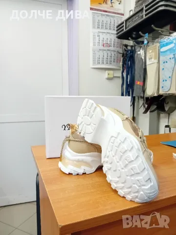 ДАМ.СНИКЪРСИ м 21О8 шампан, снимка 4 - Маратонки - 47350824