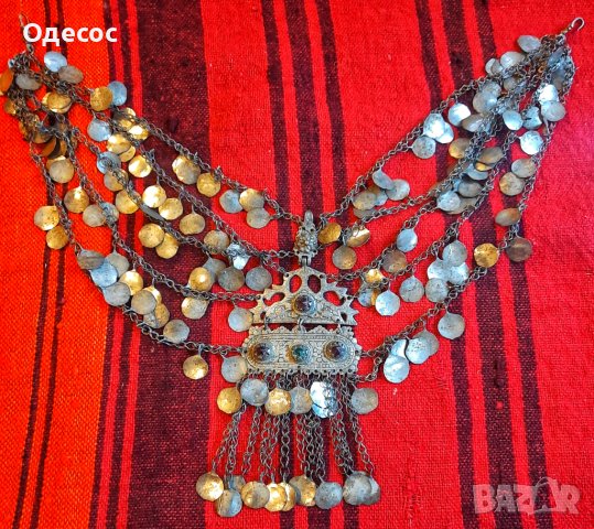 Стар възрожденски сребърен накит,нагръдник, снимка 1 - Антикварни и старинни предмети - 33472155