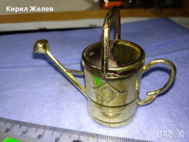 СТАРА МЕТАЛНА ФИГУРАЛНА МИНИАТЮРА на ГРАДИНСКА ЛЕЙКА За КОЛЕКЦИЯ ДЕКОРАЦИЯ 39881, снимка 5 - Колекции - 43598193