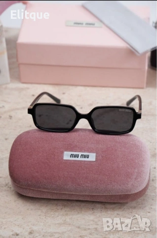 висококачествени очила с черен обикновен калъф и ув защита miu miu , снимка 2 - Слънчеви и диоптрични очила - 53461360