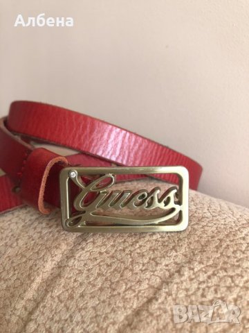 Дамски колан естествена кожа Guess, снимка 3 - Колани - 28264001