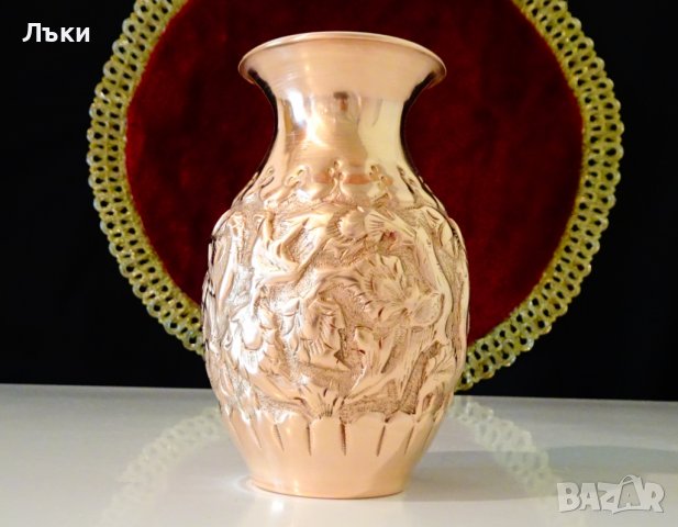 Медна ваза Исфахан Каламзани. , снимка 5 - Антикварни и старинни предмети - 37417712