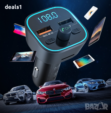 BlitzWolf BW-BC1 FM Tрансмитер Зарядно Bluetooth 5.0, 2xUSB + MicroSD, снимка 9 - Друга електроника - 36529898