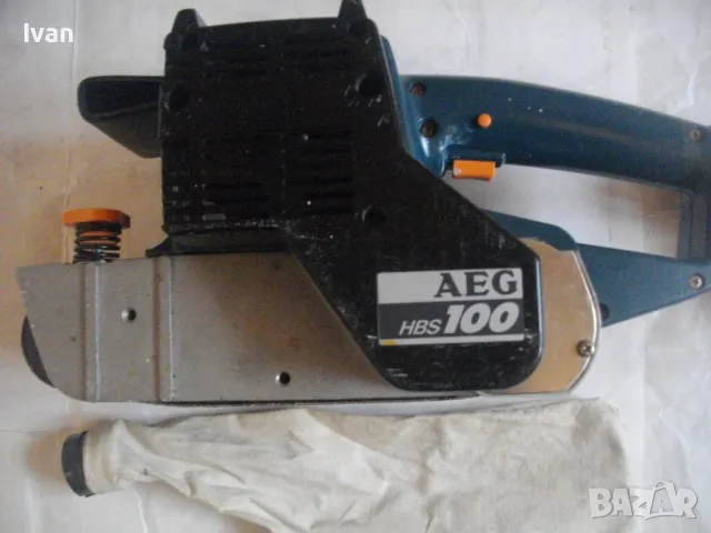 1010 ВАТА AEG НЕМСКИ ГОЛЯМ ПРОФЕСИОНАЛЕН ЛЕНТОВ ШЛАЙФ ПОЧТИ НОВ ОТЛИЧНО РАБОТНО СЪСТОЯНИЕ 350м/мин 