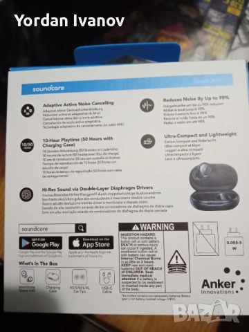 Anker Soundcore space A40, снимка 2 - Bluetooth слушалки - 53077472