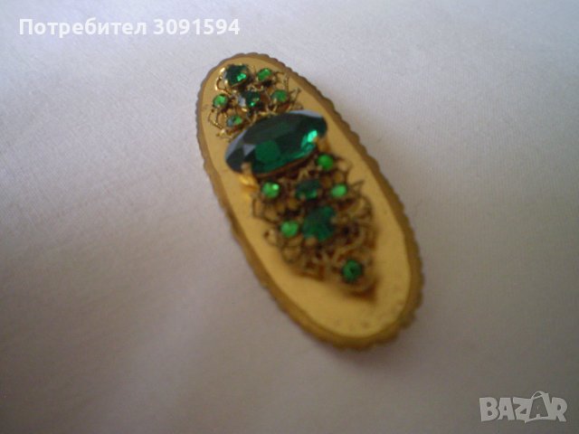 брошка -Игла с кристали от 40-те години, снимка 2 - Антикварни и старинни предмети - 40640437