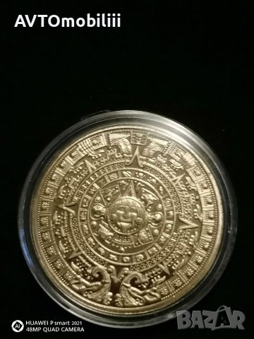 Позлатен с 24 карата злато плакет мат гланц календар на маите не магнитен , снимка 5 - Нумизматика и бонистика - 40501196