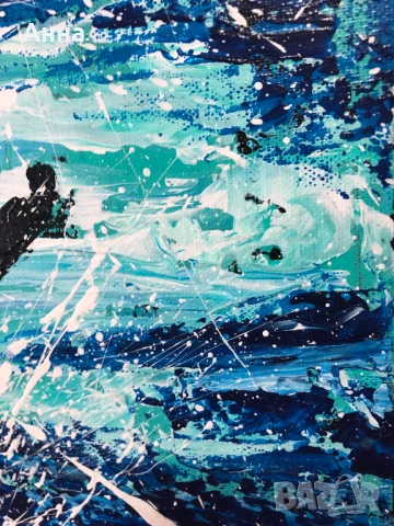Авторска абстрактна картина, снимка 6 - Картини - 53601417