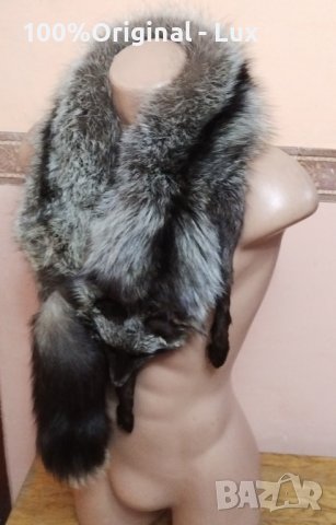 Silver FOX-Оргинална, маркова и нова ест.косъм Лисица.Уникат, снимка 6 - Шалове - 43256391