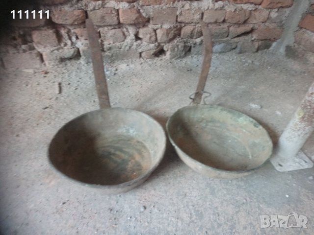 Стар бакърен тиган , снимка 5 - Колекции - 19514474