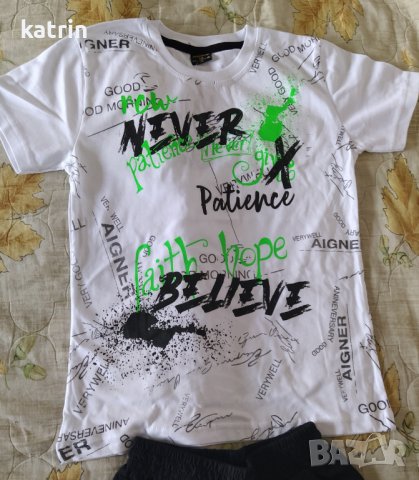 Комплект две блузки и къси панталонки, снимка 4 - Детски комплекти - 36620666