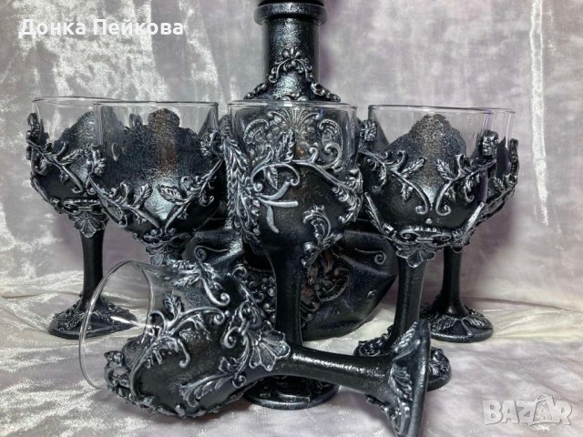 Ръчно изработен сервиз от 7 части, снимка 2 - Декорация за дома - 39498790